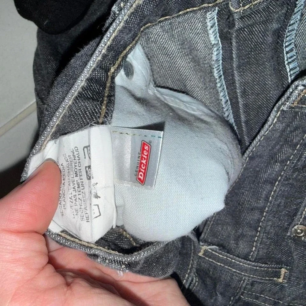 Vintage Dickies Grey Carpenter Jeans – 36x32 – Workwear Utility Denim‎